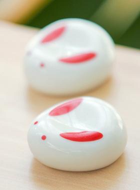 陶瓷兔子情侣小清新风礼物摆件