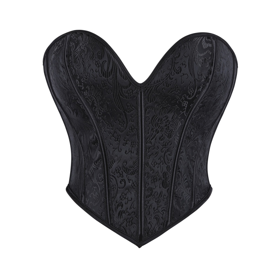 塑身上衣后绑带调节复古纹理束腰