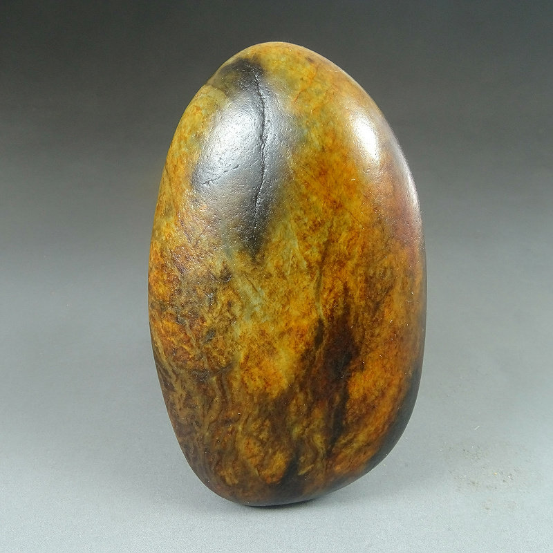 新疆和田玉籽料原石242克玉石天然原籽原皮随行双色皮青白玉把件E