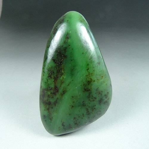 新疆和田玉籽料原石121.7克玉石天然随型原籽和田菠菜绿碧玉把件E