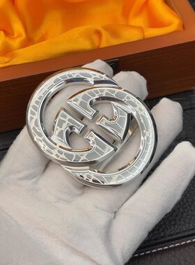 925镀银男士皮带扣头不锈钢潮流打孔腰带扣单扣中青年平滑扣裤带