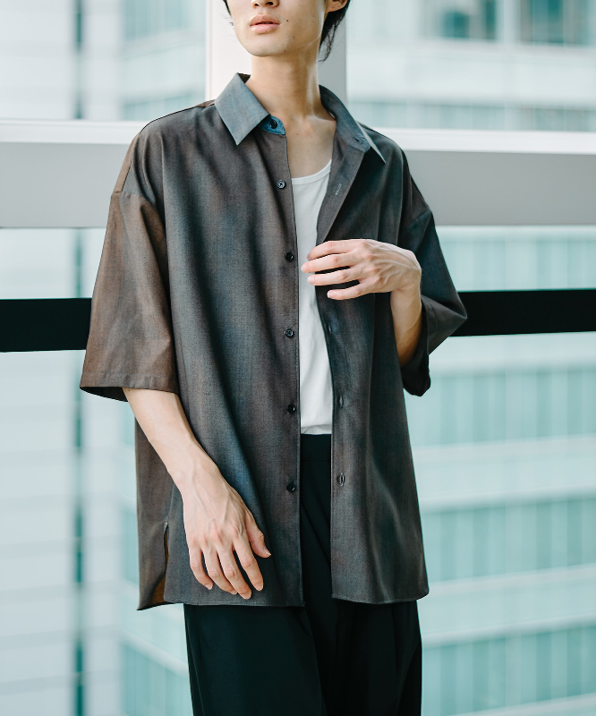 国内现货STUDIOUS25春夏水洗染短袖衬衫 拍下不退