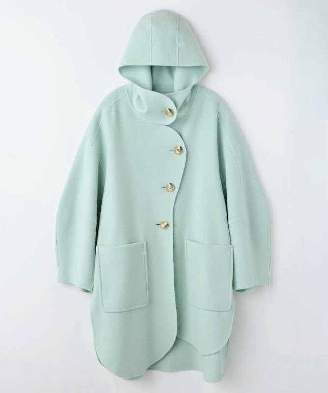 【拍下不退】国内现货ENFOLD25秋冬连帽不对称大衣