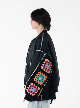 【拍下不退】国内现货DISCOVERED25秋冬袖子拼接MA-1外套