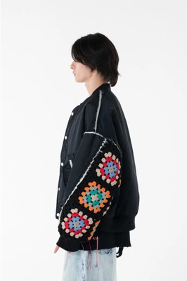 【拍下不退】国内现货DISCOVERED25秋冬袖子拼接MA-1外套