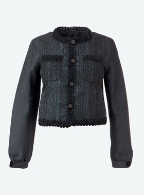 【拍下不退】国内现货TAAKK25秋冬女款小香风拼接短款外套