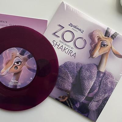 美版进口 Shakira狼姐 疯狂动物城2电影原声带OST 紫胶LP黑胶唱片