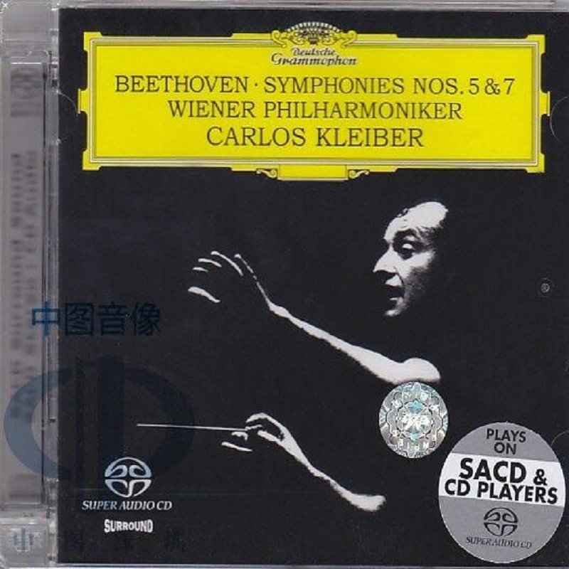 原装进口 贝多芬第五&七交响曲 克莱伯 维也纳乐团 SACD碟唱片