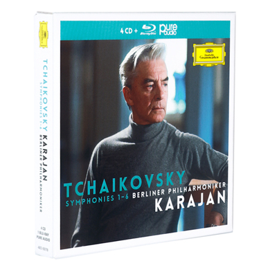 进口 柴可夫斯基交响曲全集 4CD+BDA 纪念卡拉扬逝世30周年DG套装