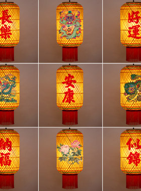 餐饮灯笼油纸手工餐厅仿古