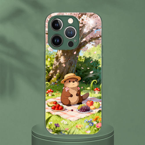 苹果17手机壳iphone16河狸樱花