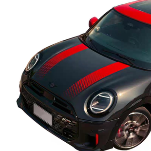 适用MlNl迷你引擎盖车贴F56F66F54电动迷你J01机盖装 饰贴纸渐变款