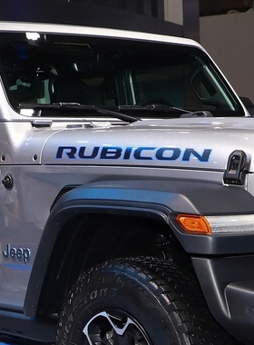 适用于牧马人4XE越野车OFFROAD引擎机盖英文车头拉花车贴车身贴纸