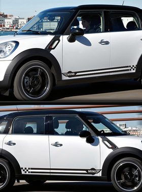 MINI迷你cooper countryman乡下人R56 F56车贴R60车身拉花贴纸