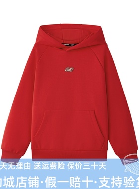 Skechers斯凯奇儿童跃动新春系列男女童限定红色连帽卫衣L126K006