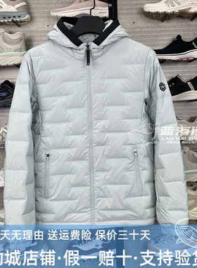 正品代购斯凯奇新款男士舒适休闲保暖梭织短款羽绒外套P424M012