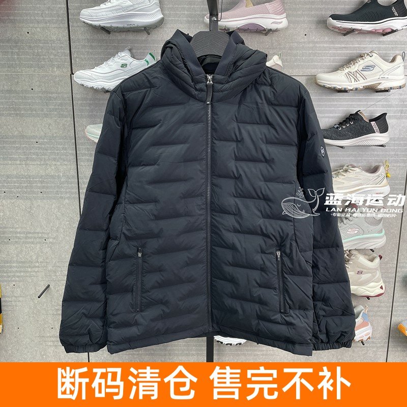 【断码清仓】斯凯奇男士冬季羽绒服保暖休闲运动羽绒外套S-2XL