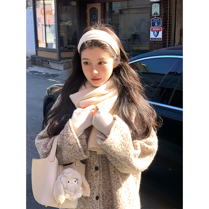 【11.26新品】VASSE美蟹 全羊毛圈圈毛宽松毛衣外套