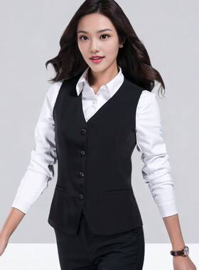 女马甲新款胖妹妹职业装马夹外套