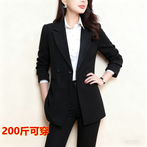 高级感大码西装外套女春秋正装