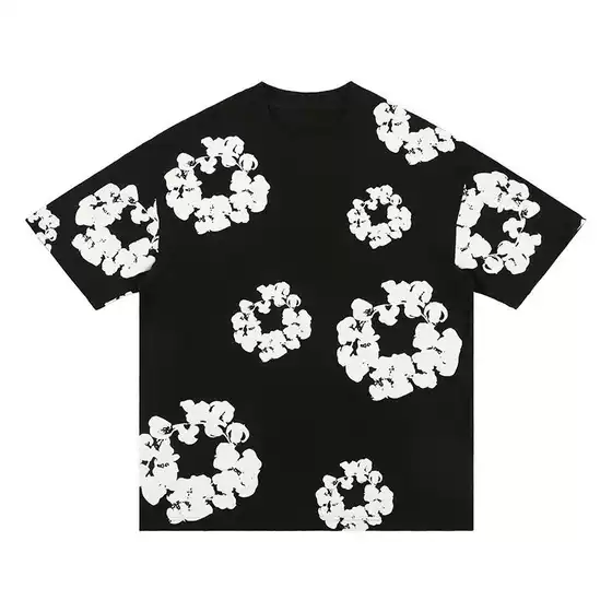 European and American Summer High Street Y2K Hip-Hop Street Kapok Foam Printed Casual Loose Round Neck Short-Sleeved T-Shirt Suit