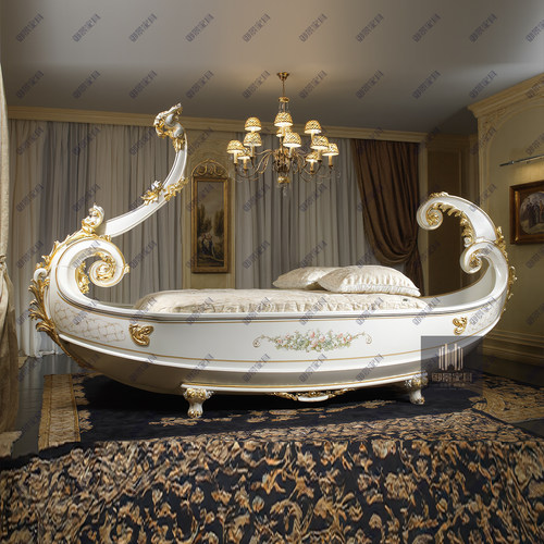 别墅公主床法式宫廷小孩床定制