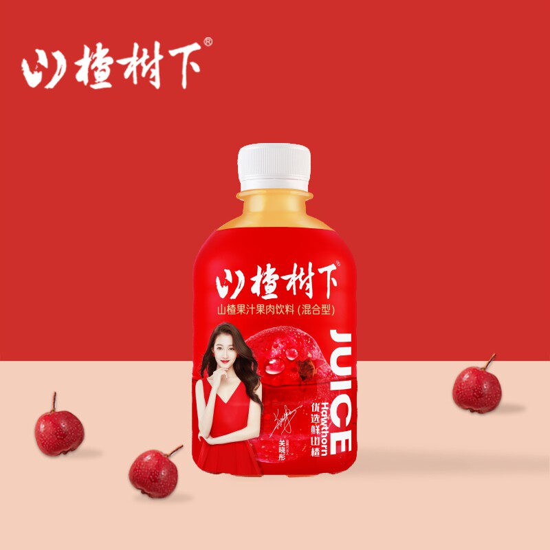 冠芳山楂树下350ml*6罐装果汁果肉饮料山楂汁饮料整箱四夏季饮品