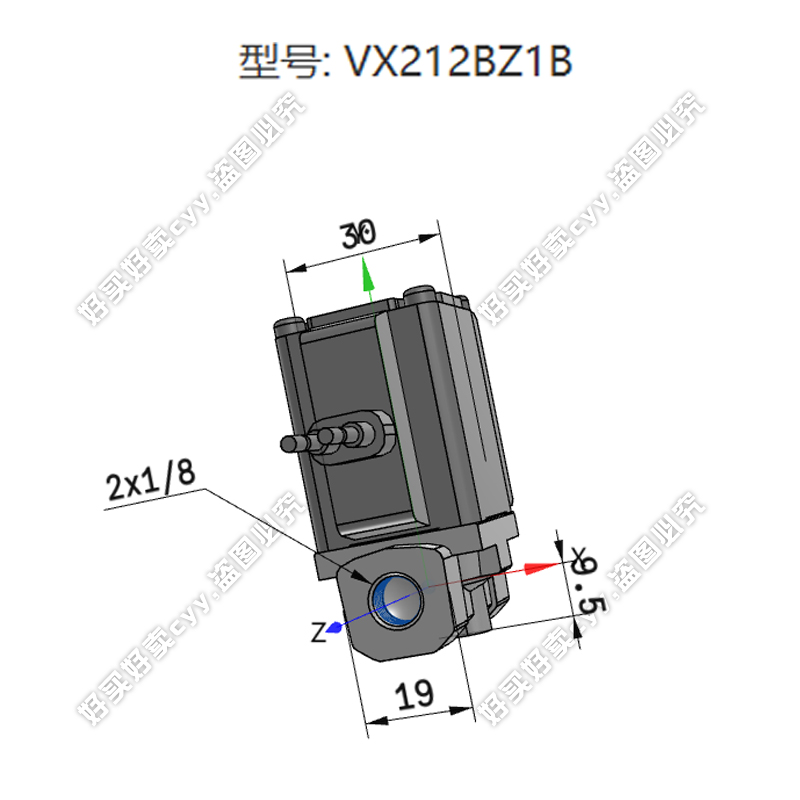 SMC原装正品 VX21/22/23系列 直动式2通电磁阀 水用单体VX212BZ1B