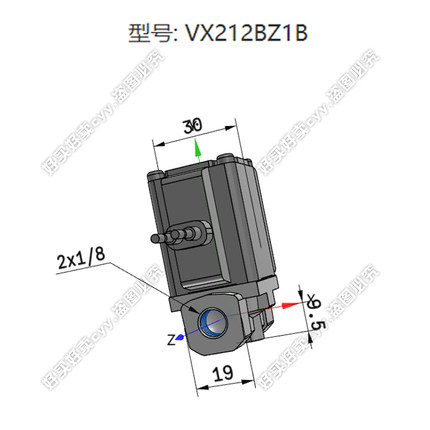 SMC原装正品 VX21/22/23系列 直动式2通电磁阀 水用单体VX212BZ1B