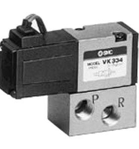 SMC原装正品VK334V-5DZ-01 3通电磁阀 直动式座阀 底板配管型