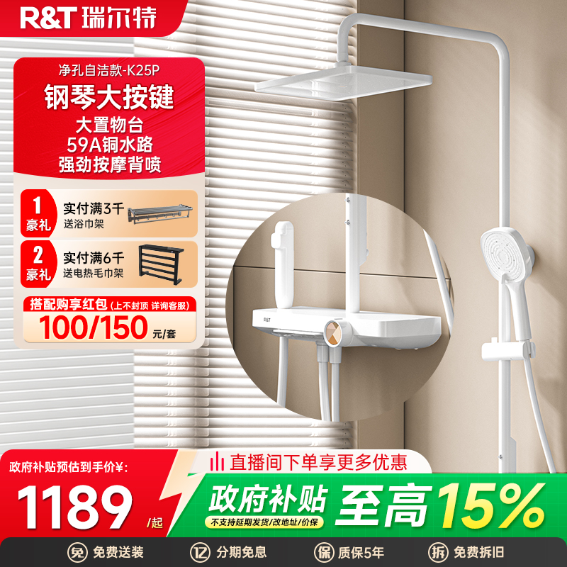 瑞尔特背喷淋浴花洒套装K25p