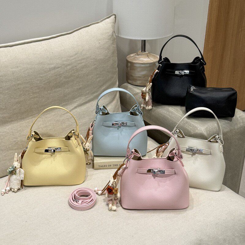 2026新款休闲简约小众高级水桶包女士韩版气质单肩斜挎手提包