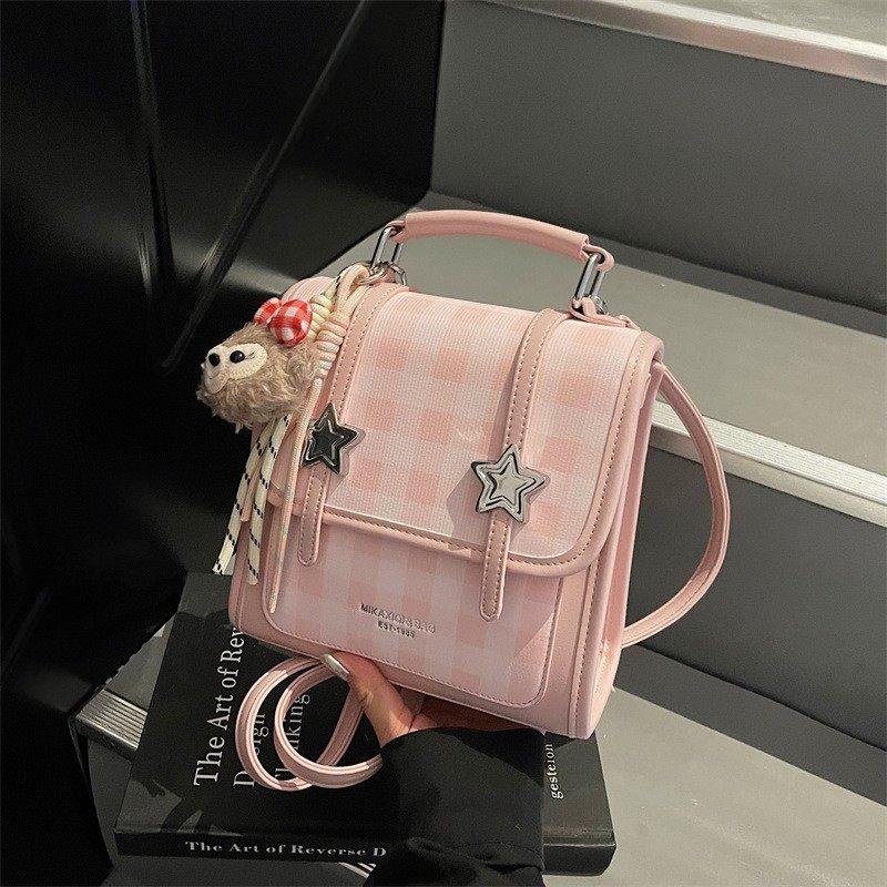 跨境女包2026新款春夏时尚格子学院风迷你双肩包少女小清新小背包,箱包皮具/热销女包/男包,胸包,淘宝优惠券,粉丝福利购,淘宝优惠卷