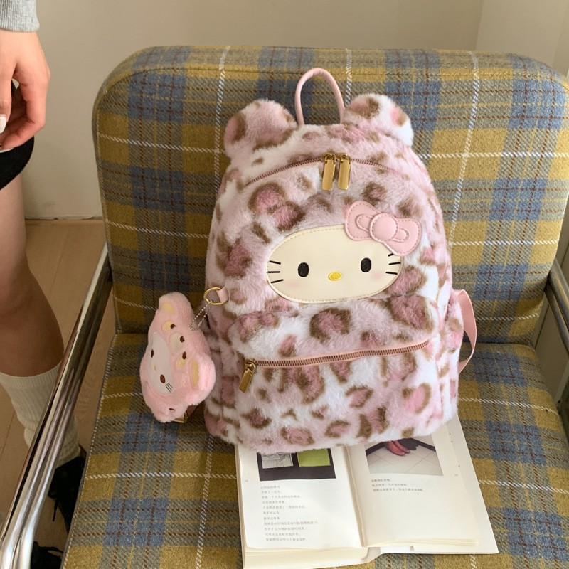 洋气豹纹ins气质女双肩包秋冬新款时尚休闲学生背包韩版复古潮包