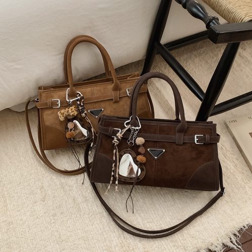 麂皮拼接小包2025新款高级