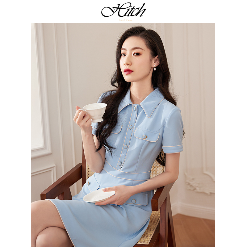 f1600镶边衬衫裙希区瑞普