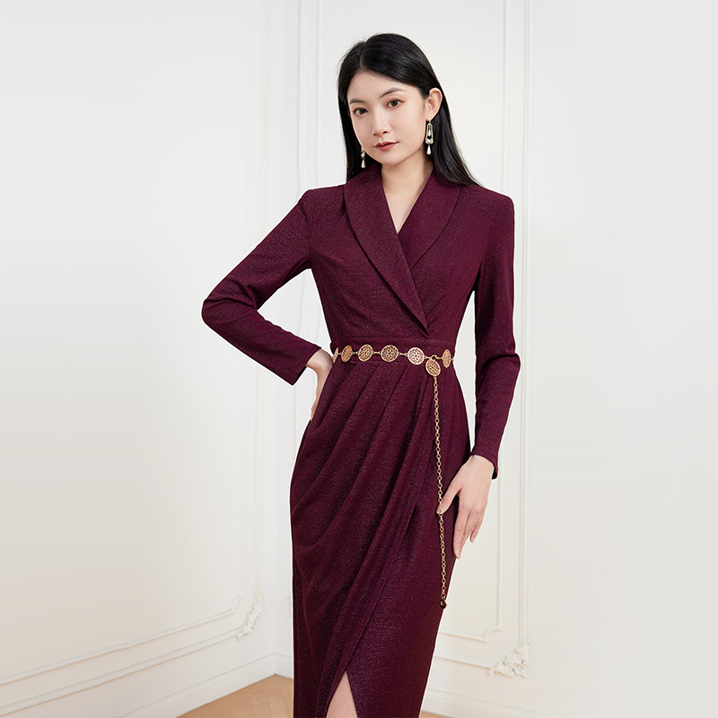 希区瑞普气质法式连衣裙春秋款