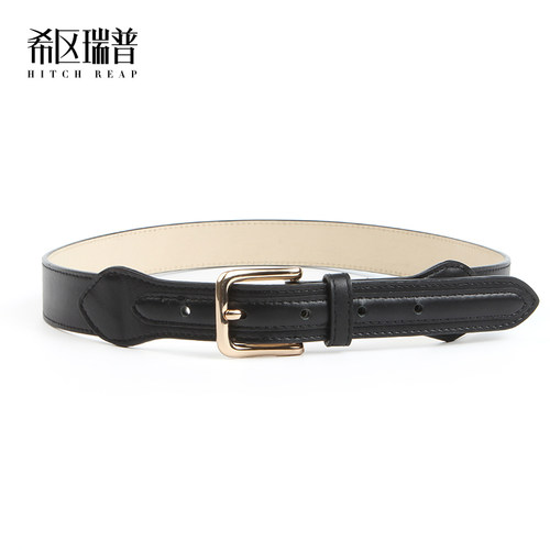 希区瑞普牛仔裤头层牛皮腰带皮带ins风女士配裙子装饰酷