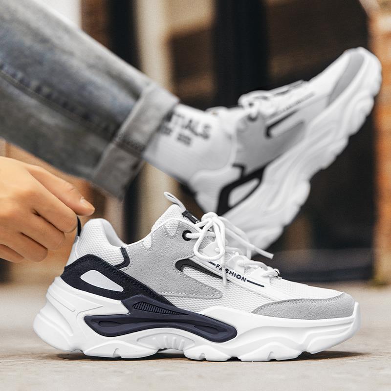 男鞋秋季2025年新款潮流休闲百搭运动鞋跑步增高学生老爹小白潮鞋
