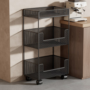 厨房置物架多功能落地可移动放菜小推车家用台面放水果蔬菜收纳筐