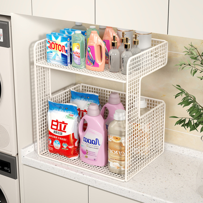 洗衣机上方架子置物架台面滚筒翻盖波轮卫生间阳台洗手池旁收纳柜