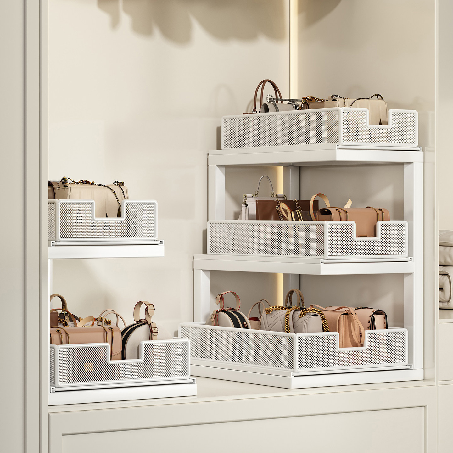 衣柜放包包的收纳抽屉抽拉式神器分隔板整理箱置物架家用多层柜子,收纳整理,包包收纳盒/箱,淘宝优惠券,粉丝福利购,淘宝优惠卷