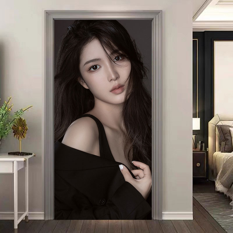 真人贴画自粘背景墙贴壁画贴纸卧室客厅装饰墙纸宿舍床头画美女画