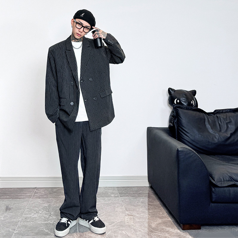 我叫得仔宽松四季休闲西服套装