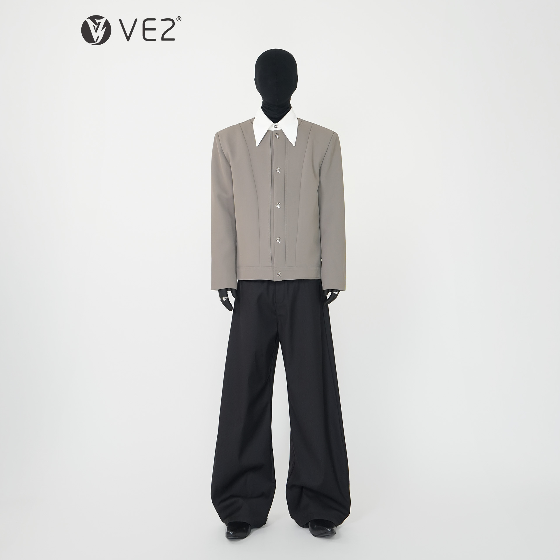 VE2先锋视觉系无领短款夹克