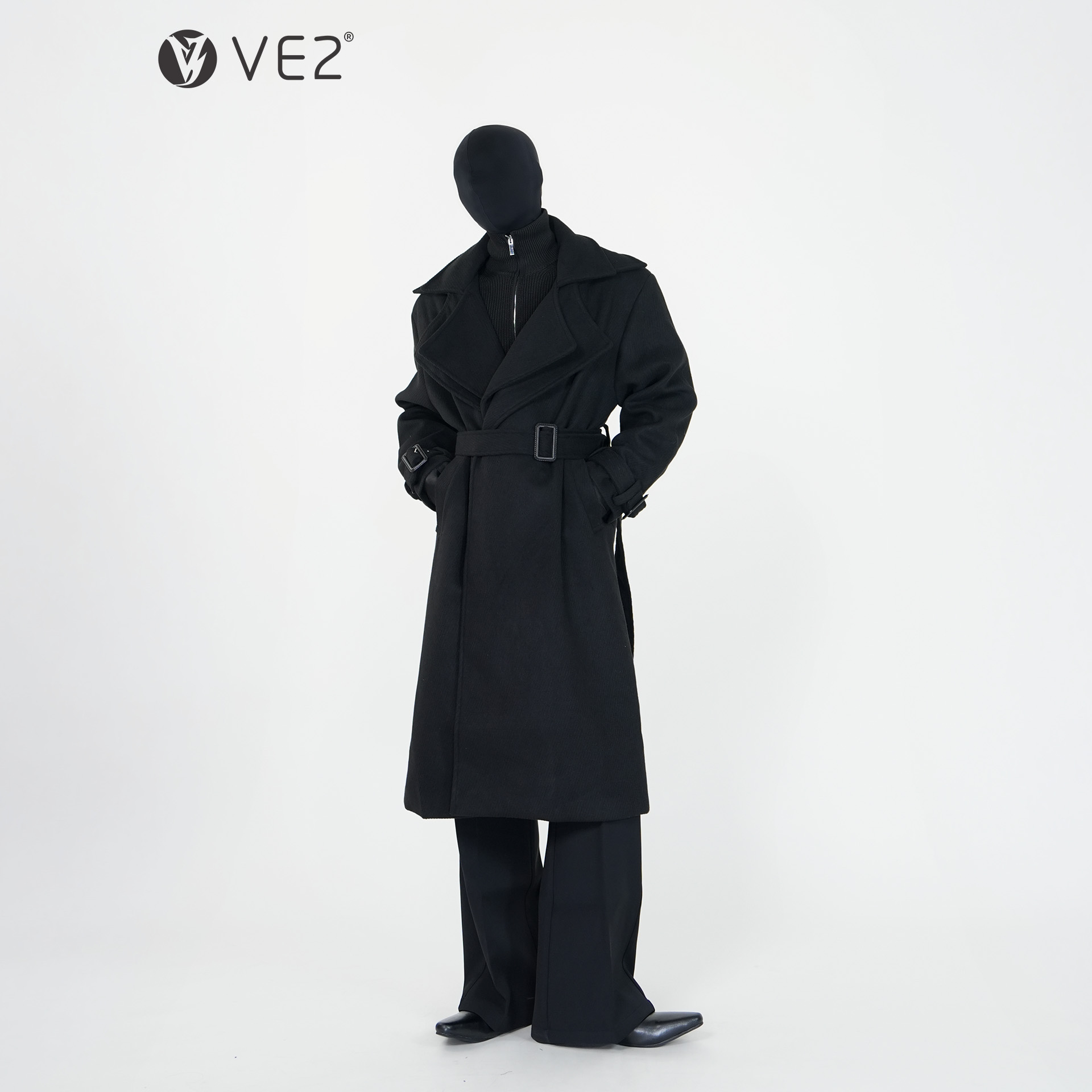 VE22025秋冬重磅可拆卸毛呢大衣