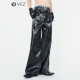 先锋秀场鳄鱼纹廓形直筒长裤 男女四季 款 VE2 暗黑朋克PU皮拖地裤 潮