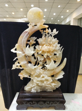 阿富汗玉石家居客厅开业送礼摆件