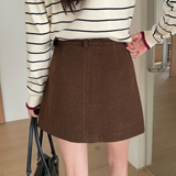 （有现货）送腰带半身裙尼料高腰短裙B280-P65-K105，女装半身裙，浙宝280