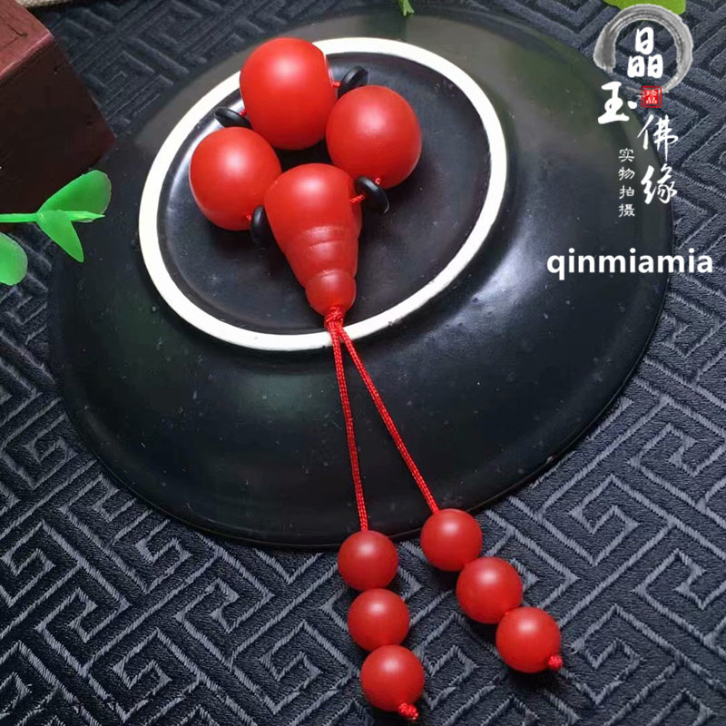 保山三通佛头桶珠套餐南红玛瑙